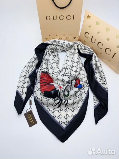 Платок-шаль Gucci натуральный шёлк