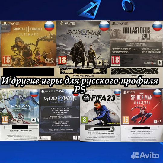 Коды активации для русского профиля PS4 / PS5