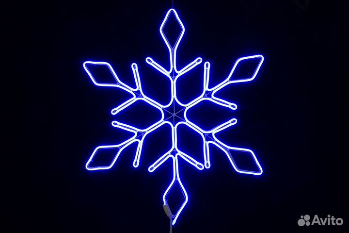 Снежинки из гибкого неона