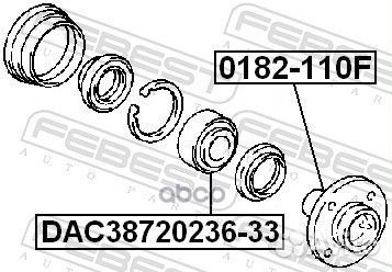 Подшипник ступицы передний toyota Corolla