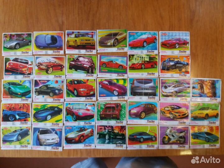 Вкладыши от жвачек Turbo