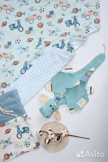 Плед детский. Хлопок + плюш. Комфортер