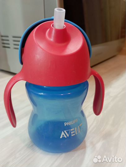 Поильник с трубочкой avent непроливайка