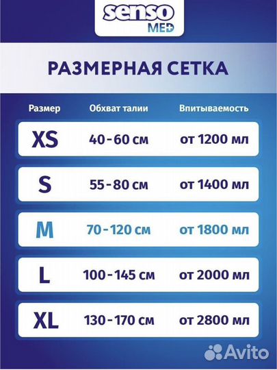 Памперсы для взрослых Senso Med 2M, 30 шт