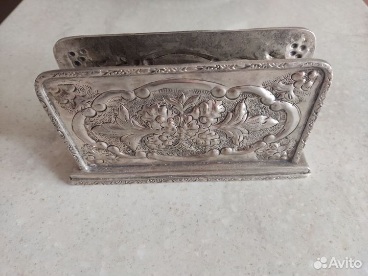 Салфетница металлическая. Серебрение