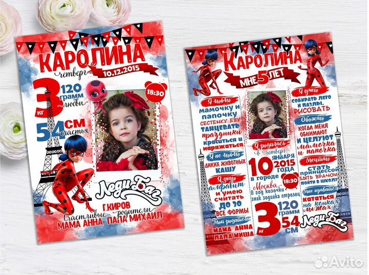 Детская метрика постер достижений