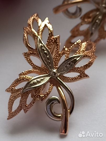 Золотые серьги 583пр