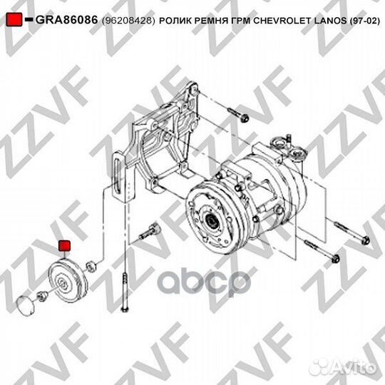 Ролик натяжителя приводного ремня GM chevrolet