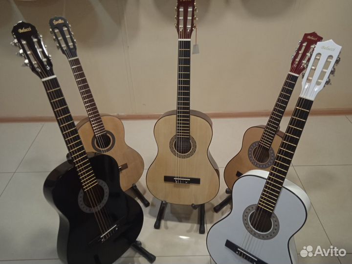 Гитары классические, новые, размеры 4/4, 3/4, 7/8
