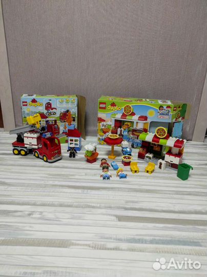 Lego Duplo 10834 и 10592 (Пиццерия и Пожарная)