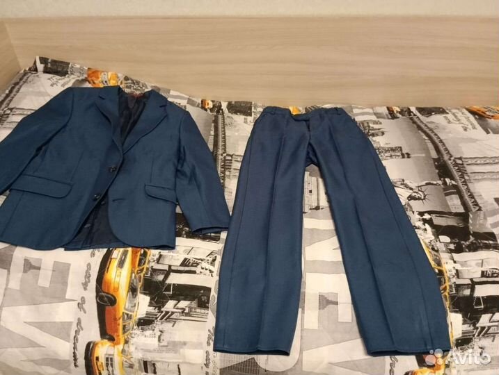 Школьный костюм для мальчика синий 128