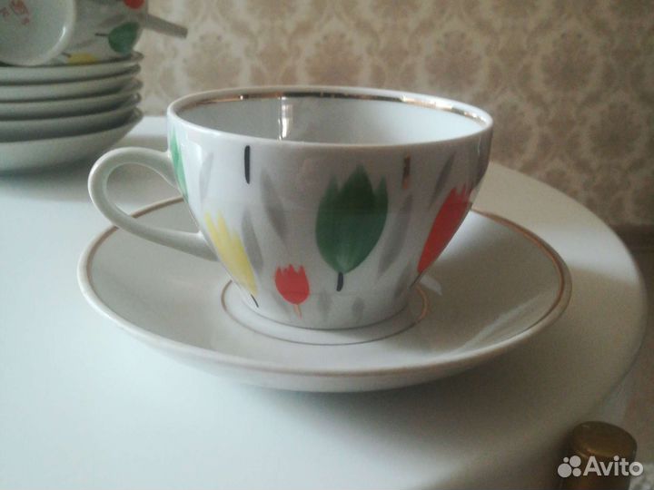 Чайный сервиз фарфор СССР Винтаж