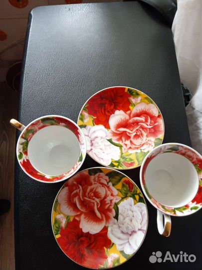 Чашка с блюдцем фарфор