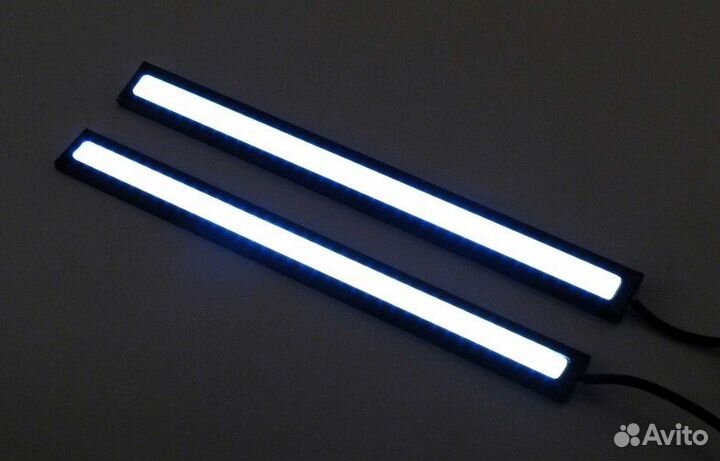 Дневные ходовые огни 12V COB метал. корпус 175 мм