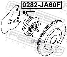 Ступица передняя 0282JA60F Febest