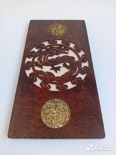 Нарды с драконом, ручной работы