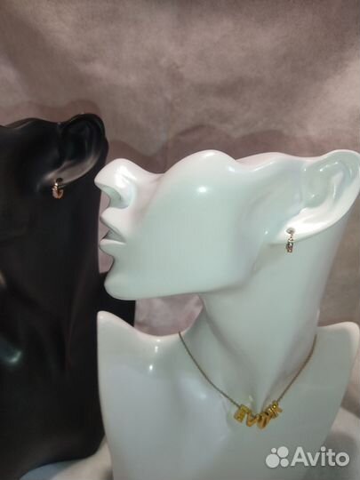 Золотой медсплав серьги 8