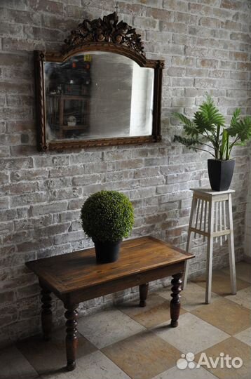 Зеркало старинное настенное, с навершием