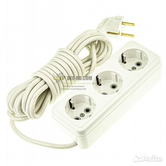 Удлинитель 3м 3-х трёхместный с заземлением