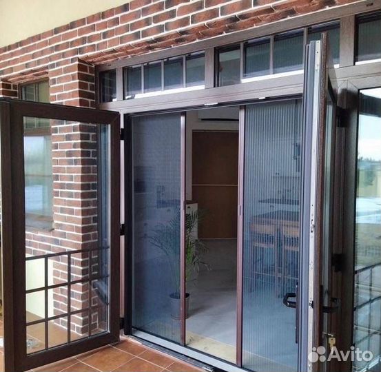 Москитные сетки плиссе на окна и двери