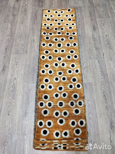 Узбекский шелковый бархат Бахмаль. Икат