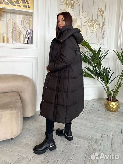 Пуховик зимний куртка удлиненная 3 цвета премиум