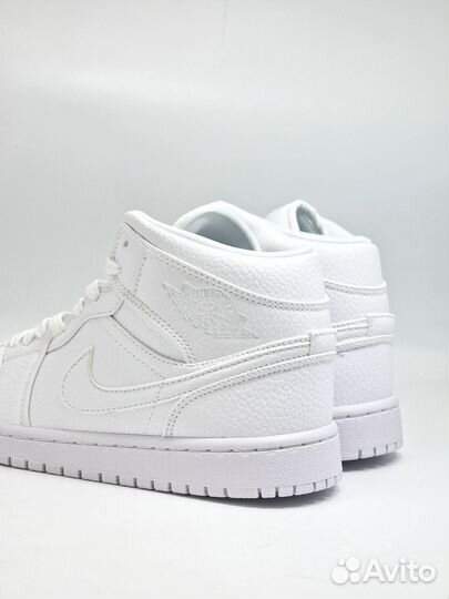 Jordan 1 Mid Triple White