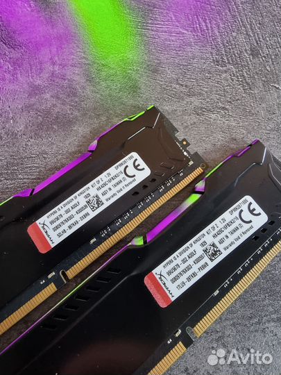 Б/у DDR4 16GB (8GBx2) Kingston HyperX Fury 2666