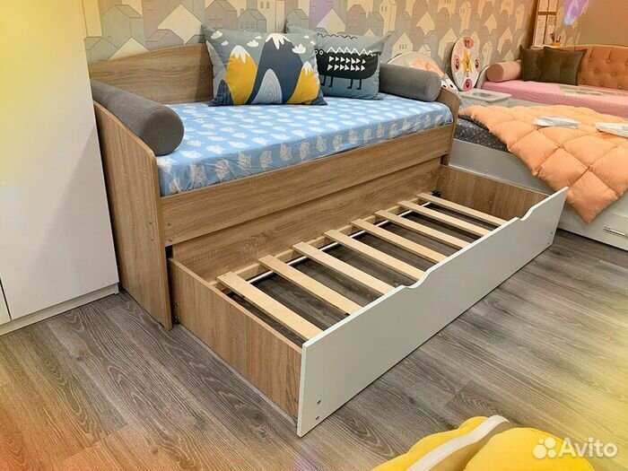 Кровать без мягкой спинки от 2х лет 2е спальное лд