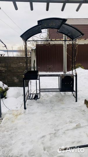 Мангал с крышей