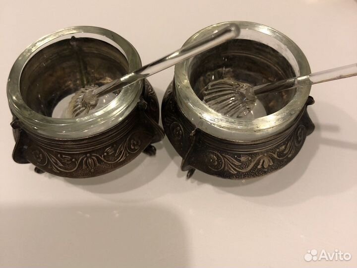 Мельхиоровая солонка