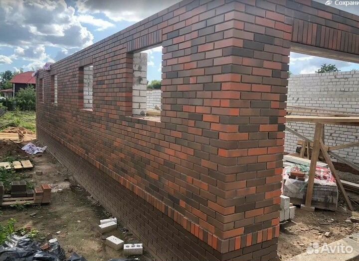 Кирпич облицовочный Красный Флеш лср