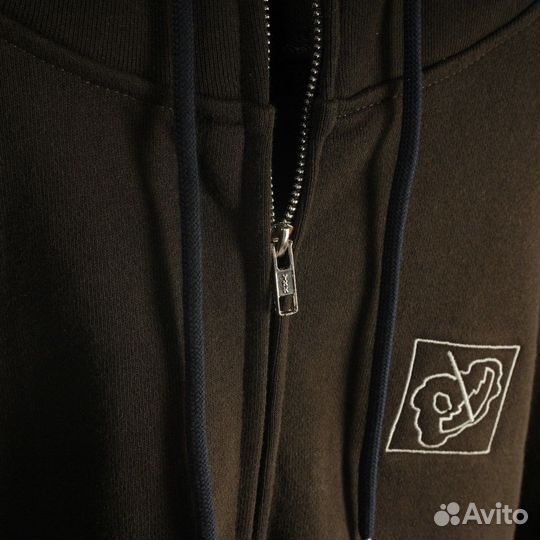 Зип худи Cav Empt с шелковой вышивкой