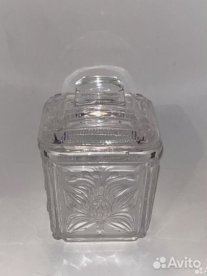 Хрустальная сахарница с крышкой (Чехия)