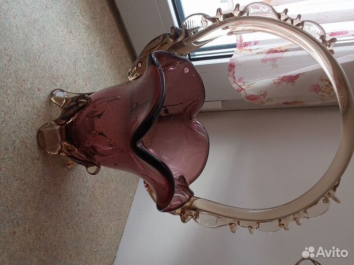 Ваза для сервировки чешское стекло самовывоз