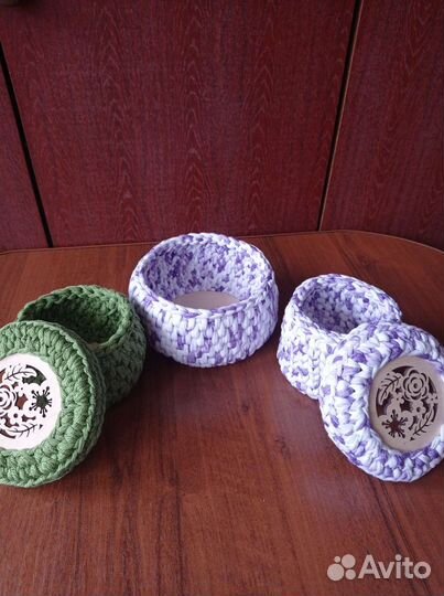 Корзина вязаная