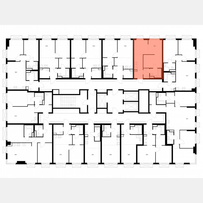 1-к. квартира, 34,6 м², 10/20 эт.