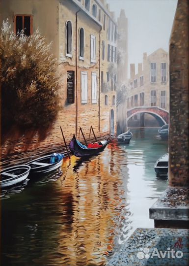 Картина авторская на холсте маслом Венеция