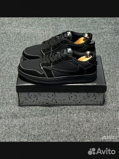 Кроссовки Travis Scott x Air Jordan 1 Low Black Ph