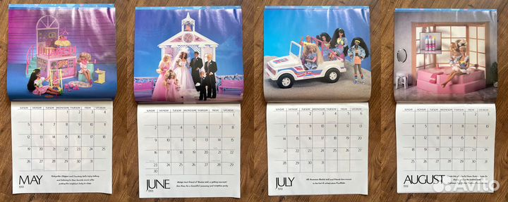 Календарь перекидной Barbie Барби 1991-1992 гг