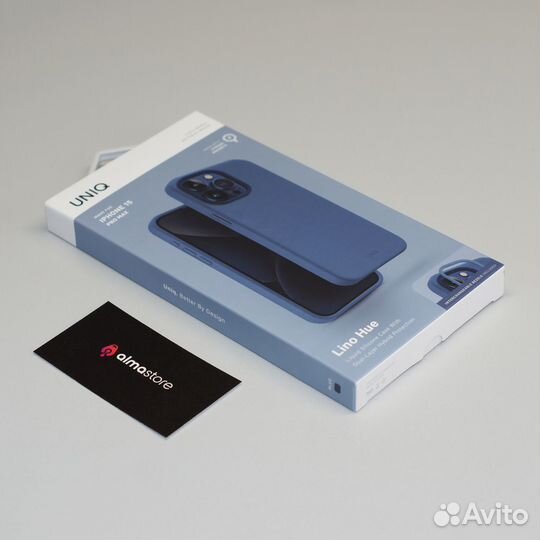 Чехол Uniq iPhone 15 Pro Max Lino Hue MagSafe Blue