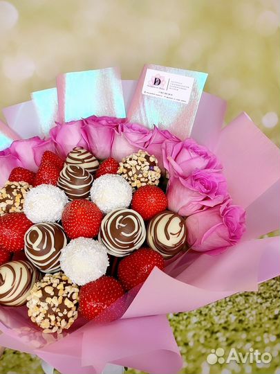 Букет из клубники в шоколаде