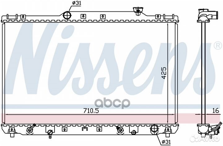 Радиатор toyota camry 2,2 XLi AUT. 91- 647681