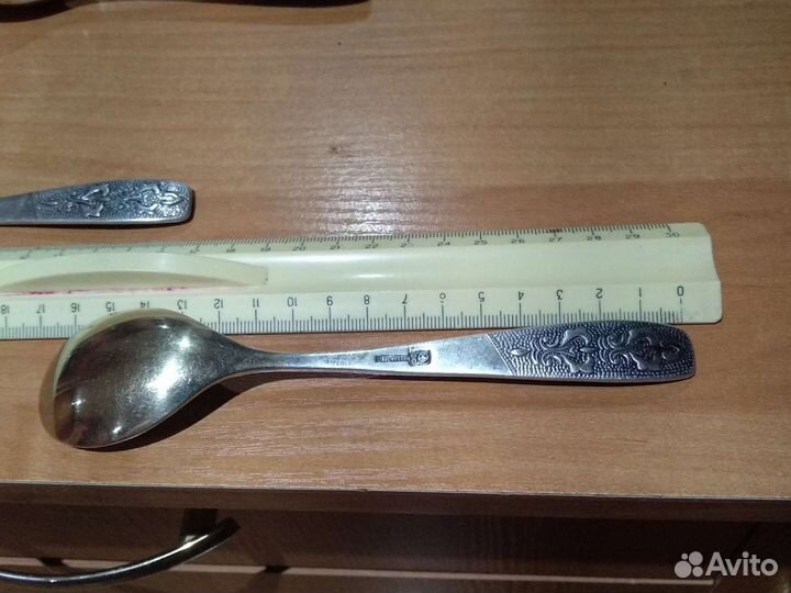 Десертные мельхиоровые ложки СССР