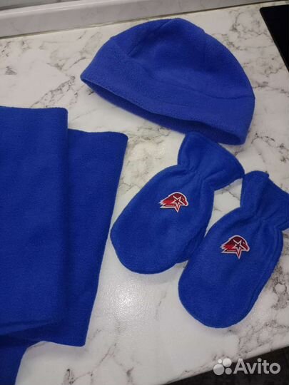 Шапка варежки шарф юнармия детская