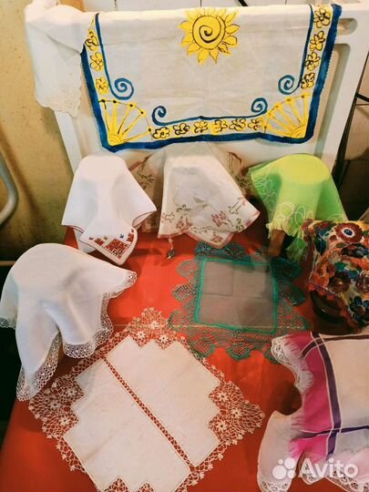 Винтаж. Декоративные и носовые платочки 50е г СССР