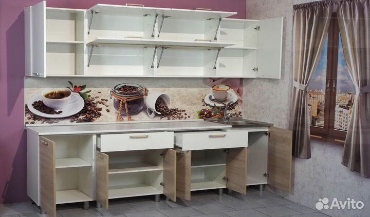 Кухонный гарнитур айсбери 2.4м