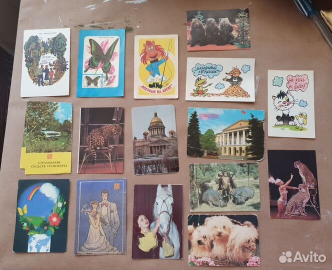 Календарики СССР переливные, стерео, 70-90-е