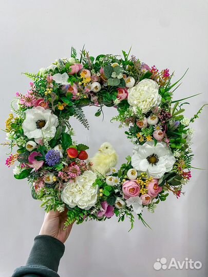 Венок с цветами летний