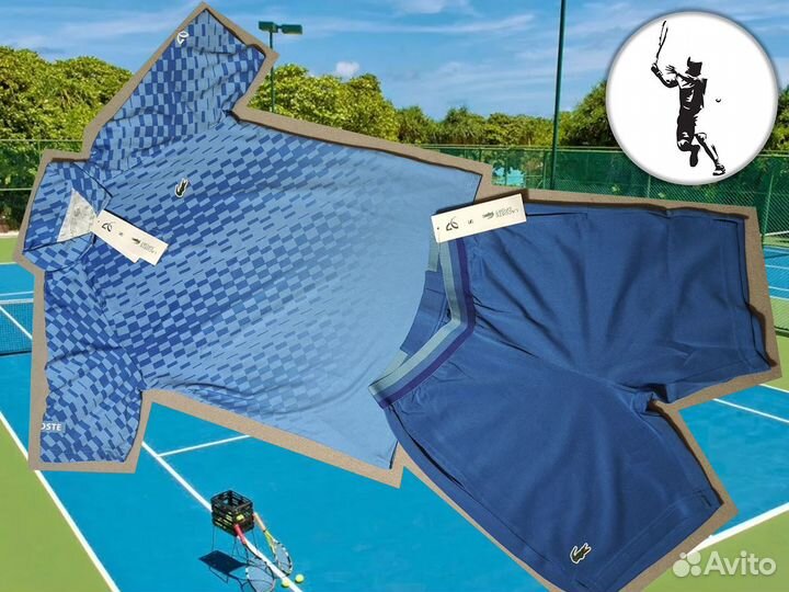 Теннисная форма lacoste (шорты + футболка)